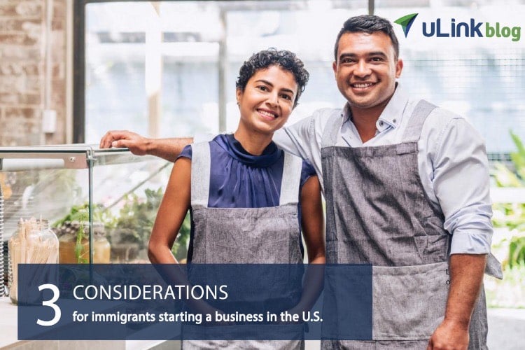 Young Latinx immigrant couple starting a business in the U.S.